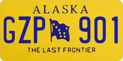 AK license plate GZP901