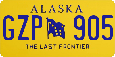 AK license plate GZP905