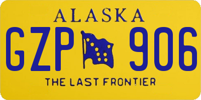 AK license plate GZP906