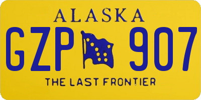 AK license plate GZP907