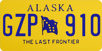 AK license plate GZP910