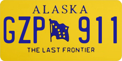 AK license plate GZP911