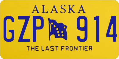 AK license plate GZP914