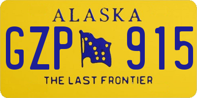 AK license plate GZP915