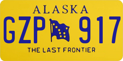 AK license plate GZP917