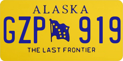 AK license plate GZP919