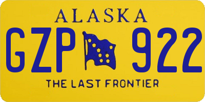 AK license plate GZP922