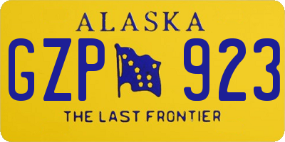 AK license plate GZP923