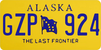 AK license plate GZP924