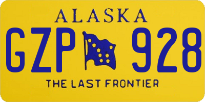 AK license plate GZP928