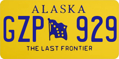 AK license plate GZP929