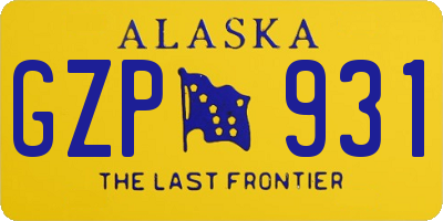 AK license plate GZP931