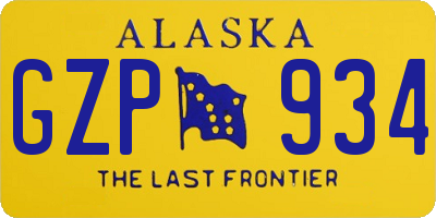 AK license plate GZP934