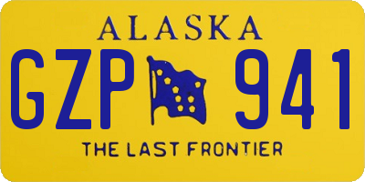 AK license plate GZP941