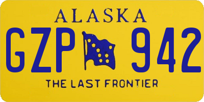 AK license plate GZP942