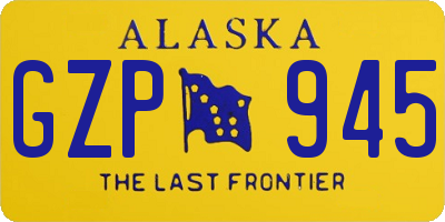 AK license plate GZP945