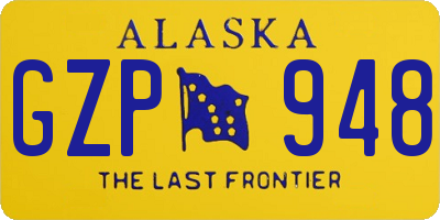 AK license plate GZP948