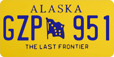 AK license plate GZP951