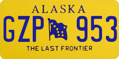 AK license plate GZP953