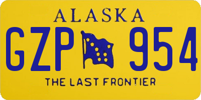 AK license plate GZP954