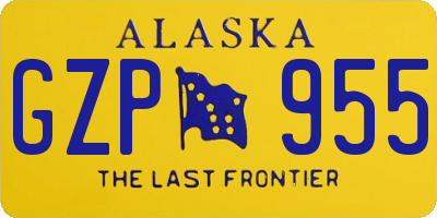 AK license plate GZP955