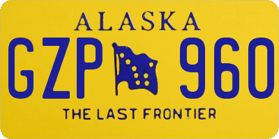 AK license plate GZP960