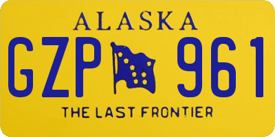 AK license plate GZP961
