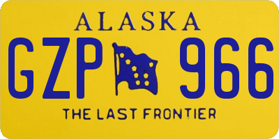 AK license plate GZP966