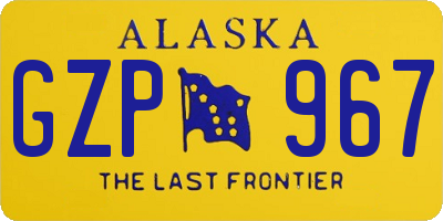AK license plate GZP967