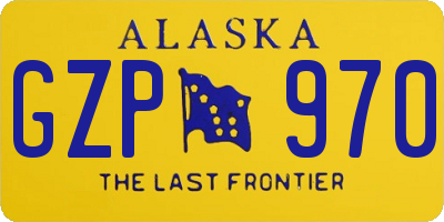 AK license plate GZP970