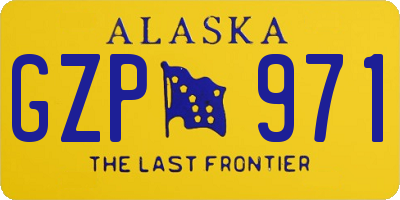 AK license plate GZP971