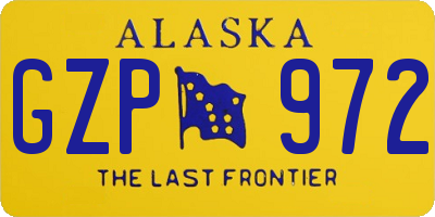 AK license plate GZP972