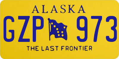 AK license plate GZP973