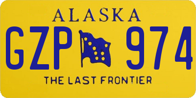 AK license plate GZP974