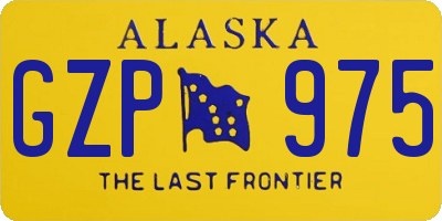 AK license plate GZP975