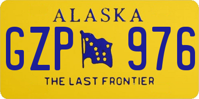 AK license plate GZP976