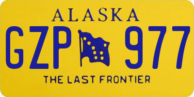 AK license plate GZP977