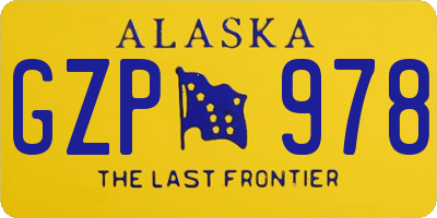 AK license plate GZP978