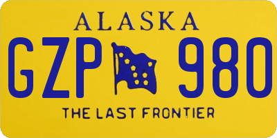AK license plate GZP980