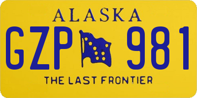 AK license plate GZP981