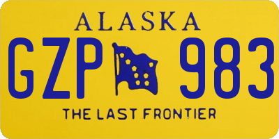 AK license plate GZP983