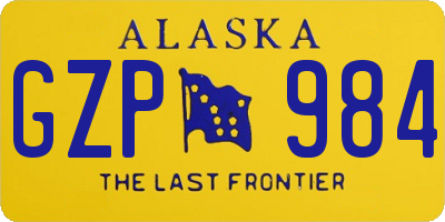 AK license plate GZP984