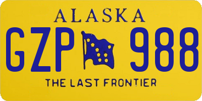 AK license plate GZP988