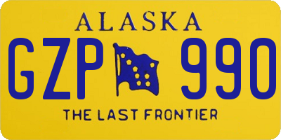 AK license plate GZP990