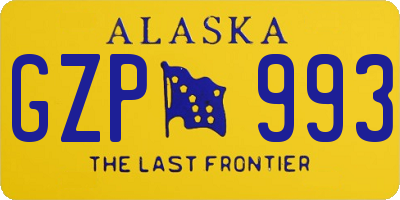 AK license plate GZP993