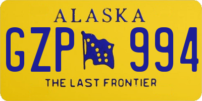 AK license plate GZP994