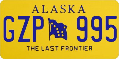 AK license plate GZP995