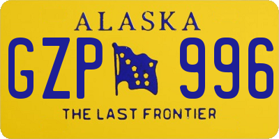 AK license plate GZP996