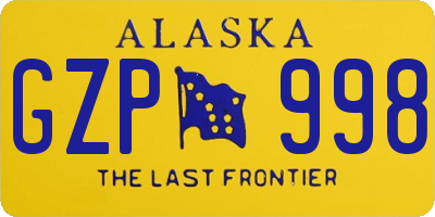 AK license plate GZP998