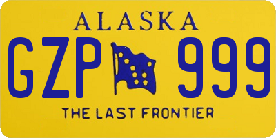 AK license plate GZP999